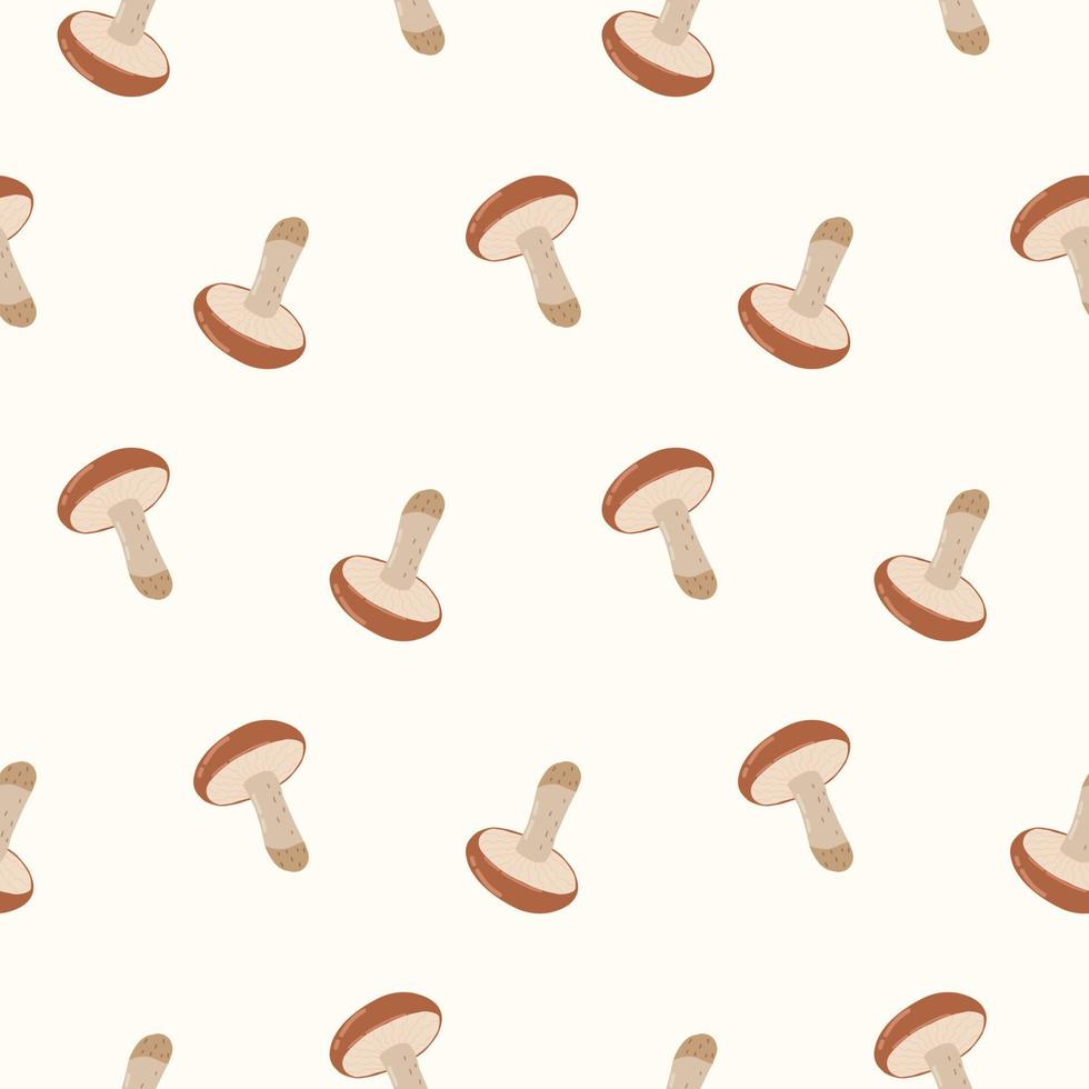 autumn pattern. Mushrooms, leaves, acorns on a pattern for textiles, napkins, fabrics, prints, wrapping paper, wallpapers. vector