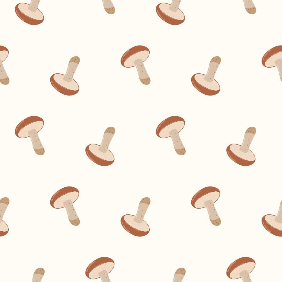 autumn pattern. Mushrooms, leaves, acorns on a pattern for textiles, napkins, fabrics, prints, wrapping paper, wallpapers. vector