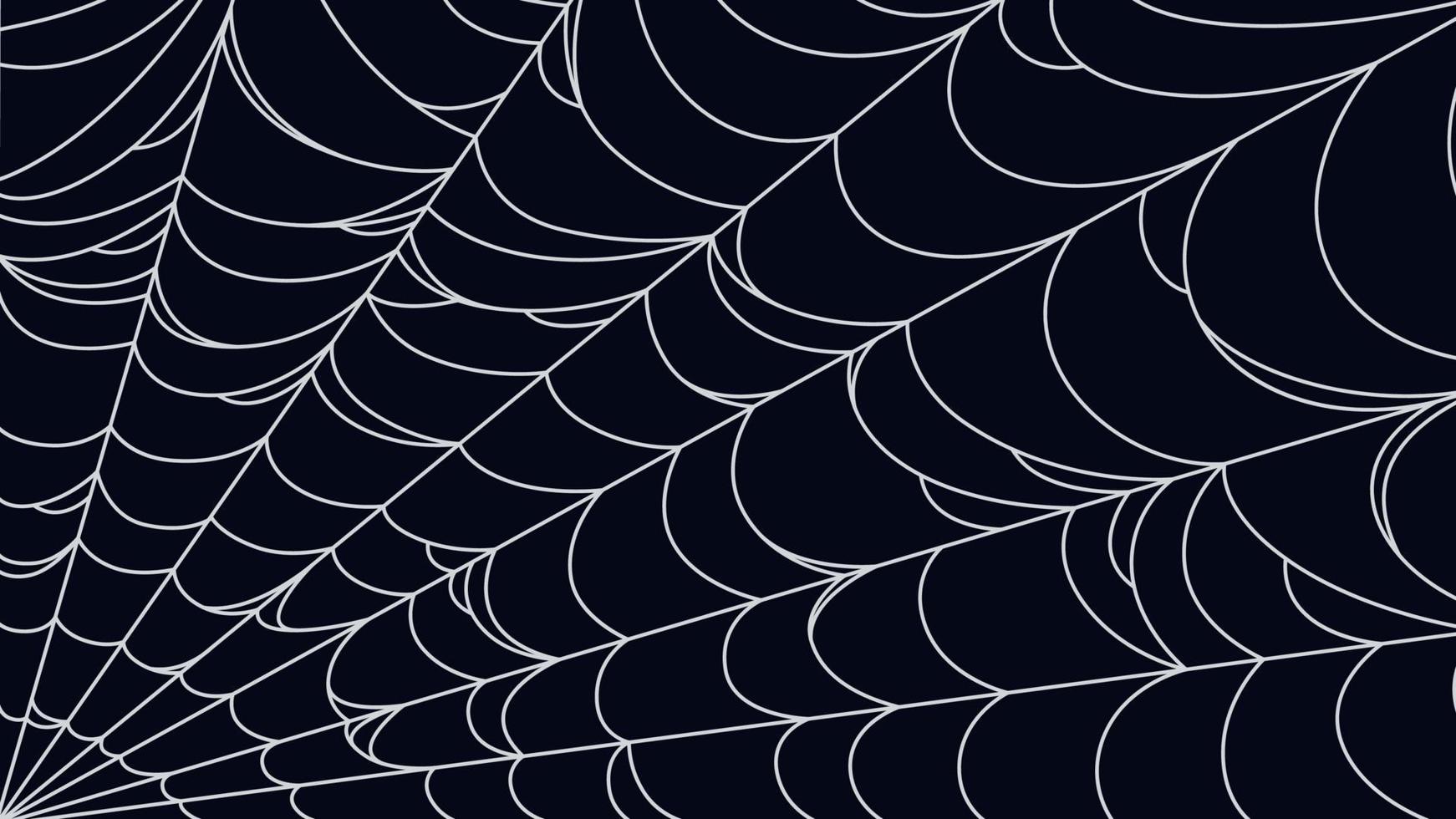 Spider web background for Halloween. Creepy Halloween dark theme wallpaper. Vector illustration
