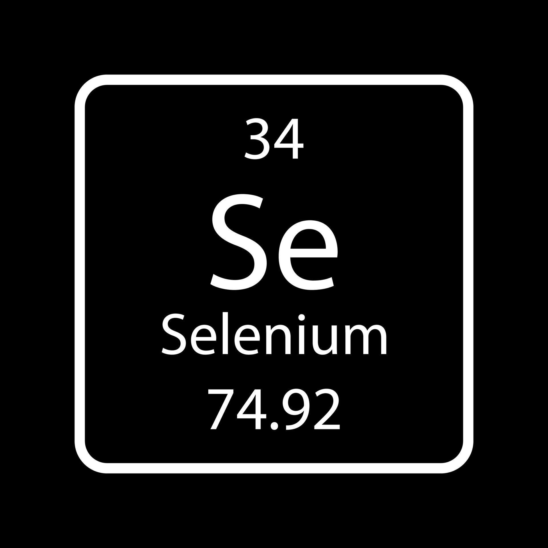 Selenium symbol. Chemical element of the periodic table. Vector ...