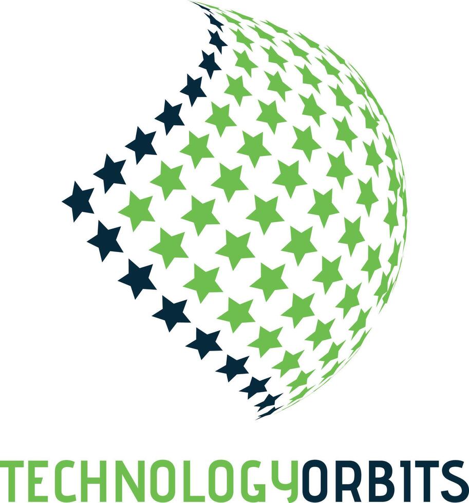 Technology orbits web rings logo design. Abstract circle logo template. vector