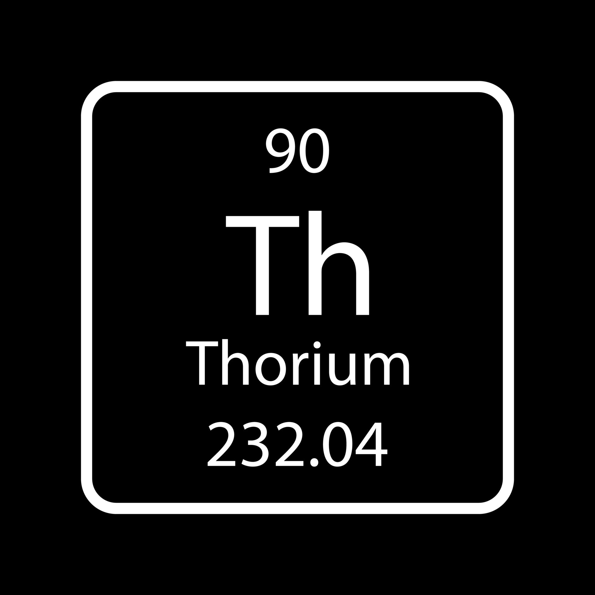 Thorium Symbol Chemical Element Of The Periodic Table Vector 