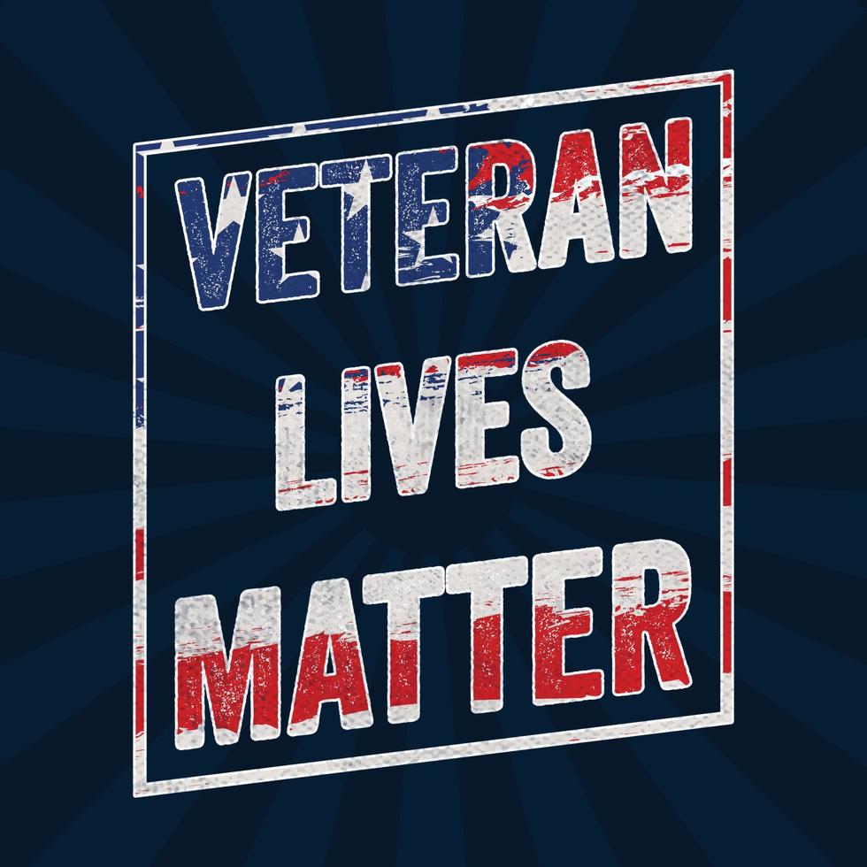 Illustration American Veteran Themes Design With Grunge Style vector