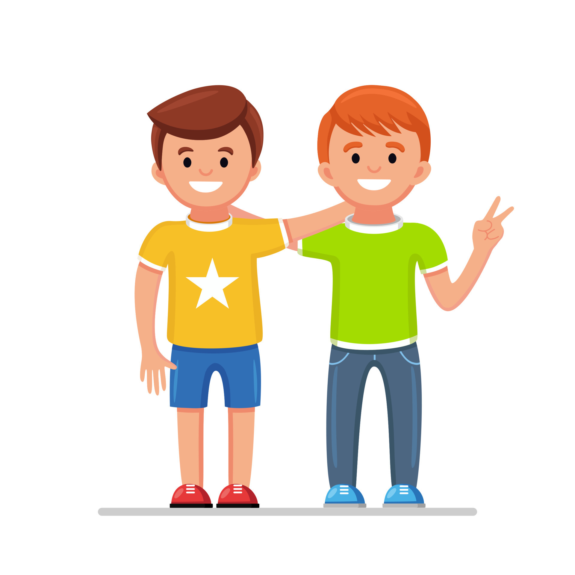 Happy friends isolated on background. Men hug and smile. Friendship of Happy friends isolated on background. Men hug and smile. Friendship of