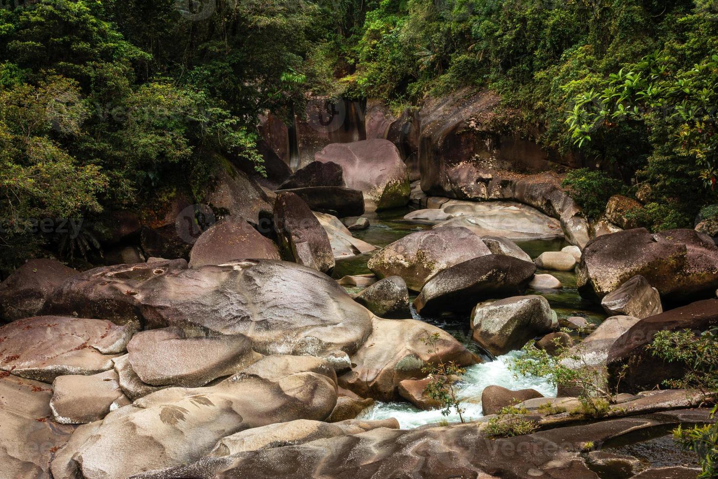 Aerial shots of Babinda Boulders QLD Australia photo