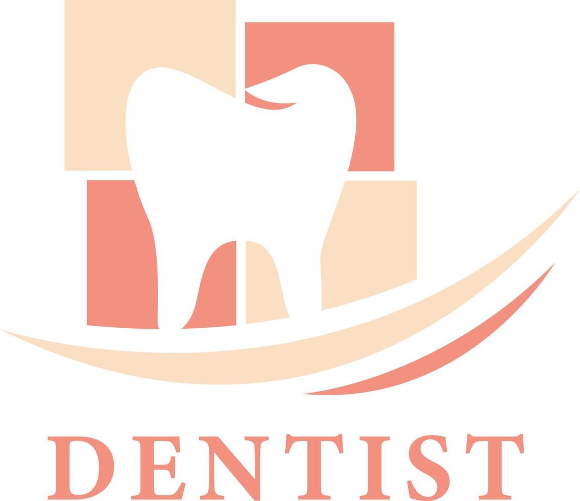 Tooth vector logo template for dentistry or dental clinic and health products.