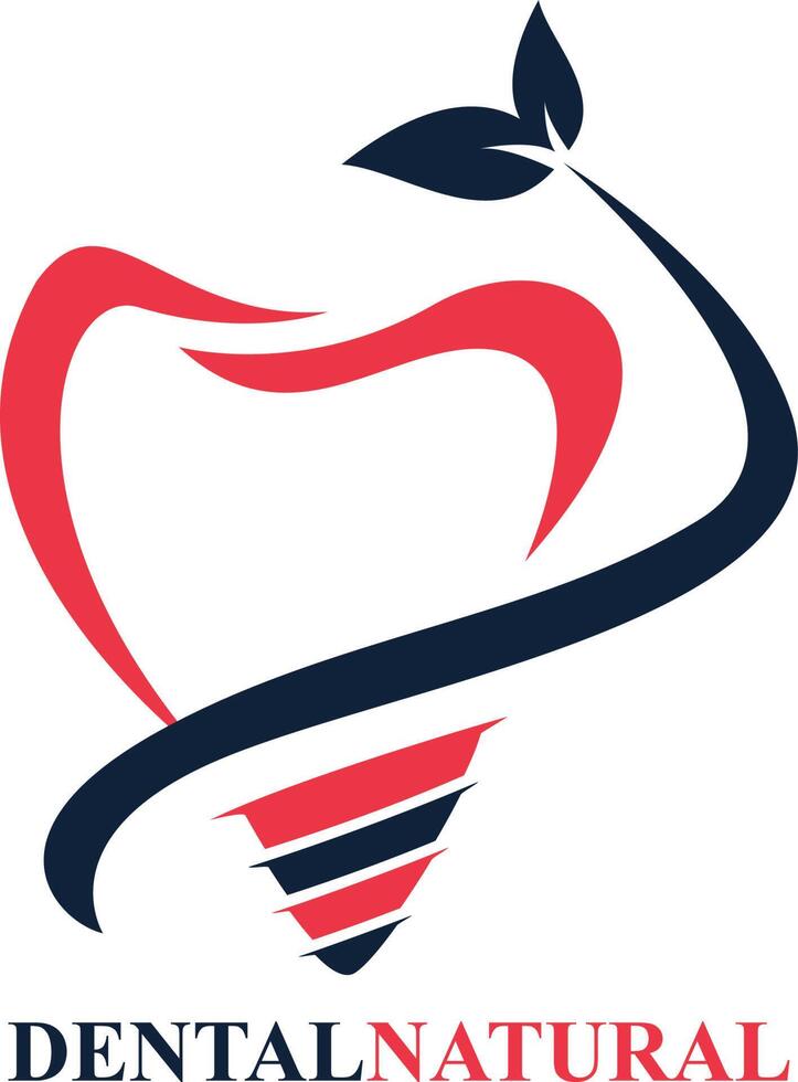 plantilla de logotipo de vector de diente para odontología o clínica dental y productos de salud. Diseño del logotipo vectorial de la clínica dental y odontológica.