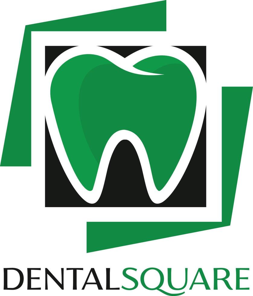 Diseño del logotipo vectorial de la clínica dental y odontológica. diseño de logotipo de carta de cuidado dental saludable. vector