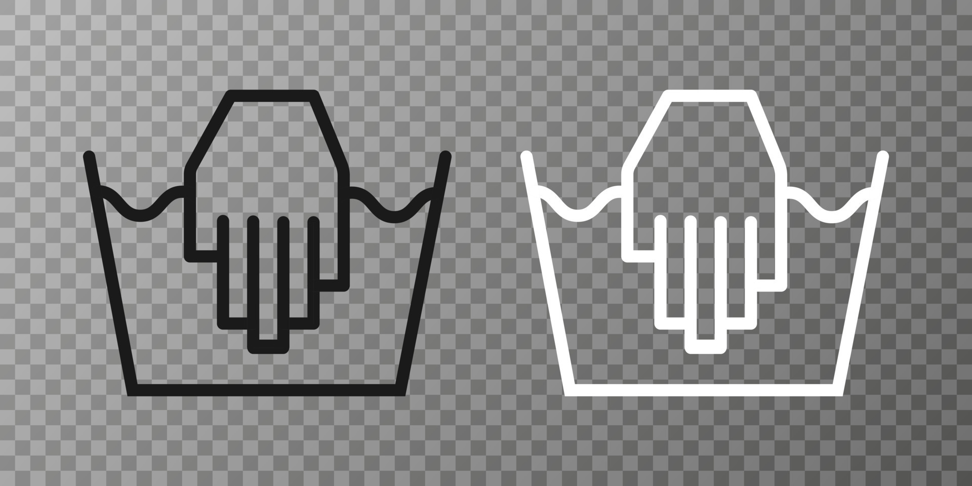 Hand wash only, washing icon. Vector illustration, flat design 12579194
