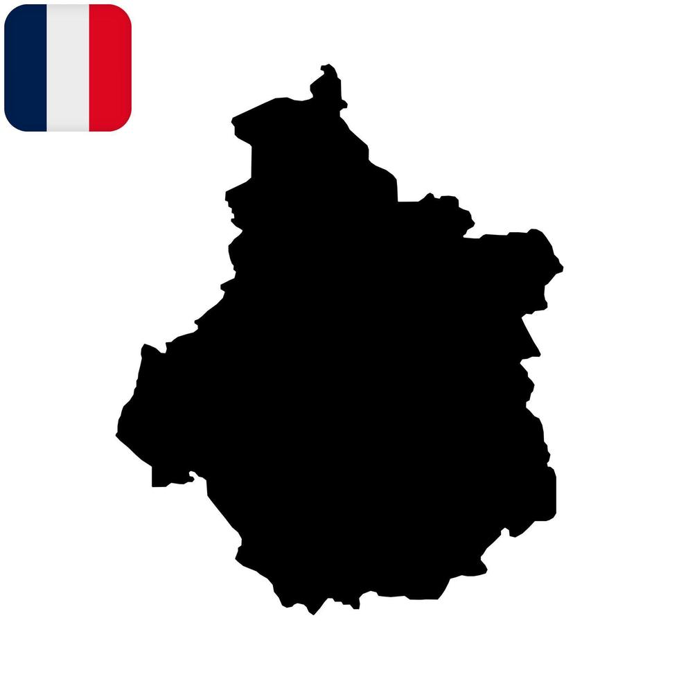 mapa del centro de val de loire. región de francia. ilustración vectorial vector