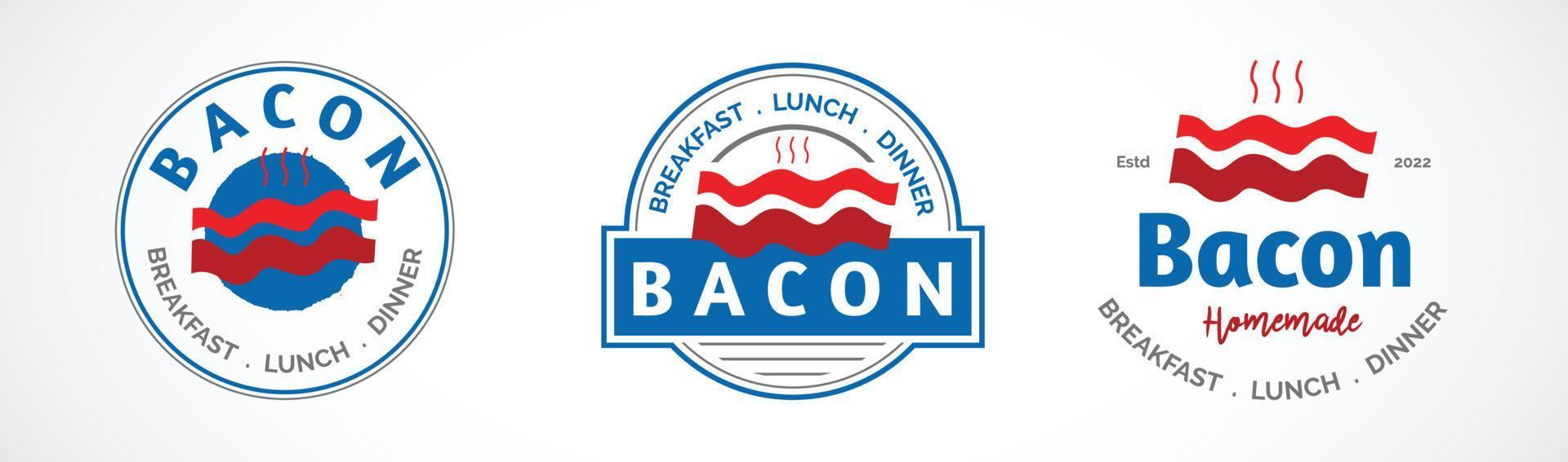 bacon logo restaurant vector