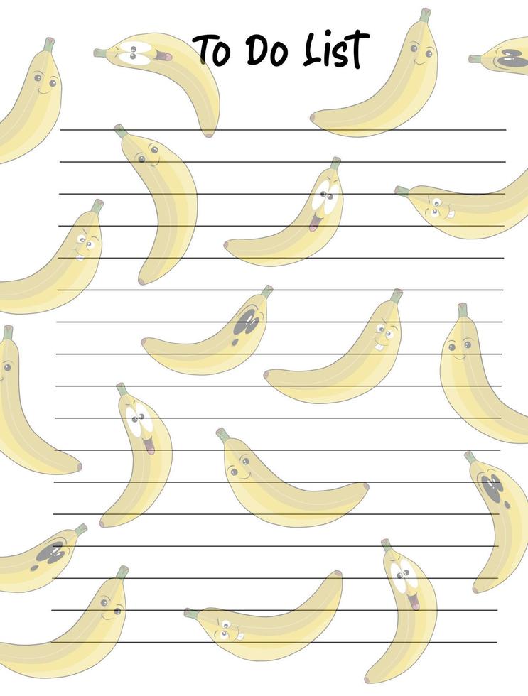 plátano para hacer la lista vector