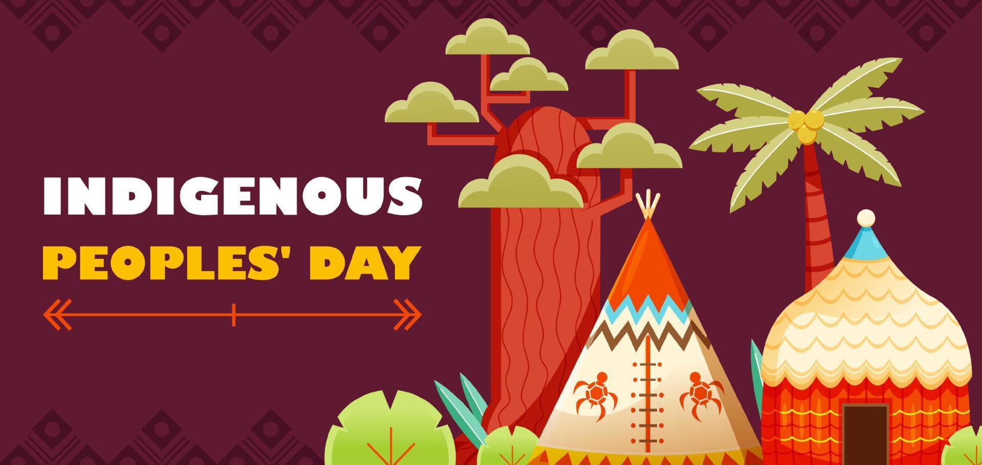 Indigenous Peoples Day, Indigenous People's House vector