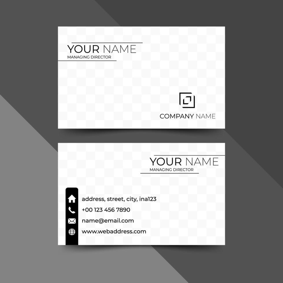 Modern business card design template, design vector illustration