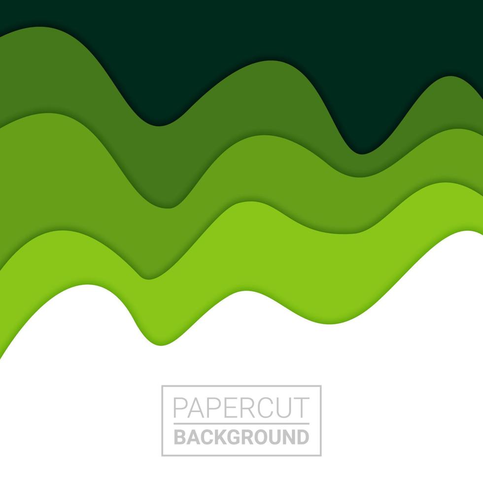 3D abstract background and paper cut shapes, vector illustration