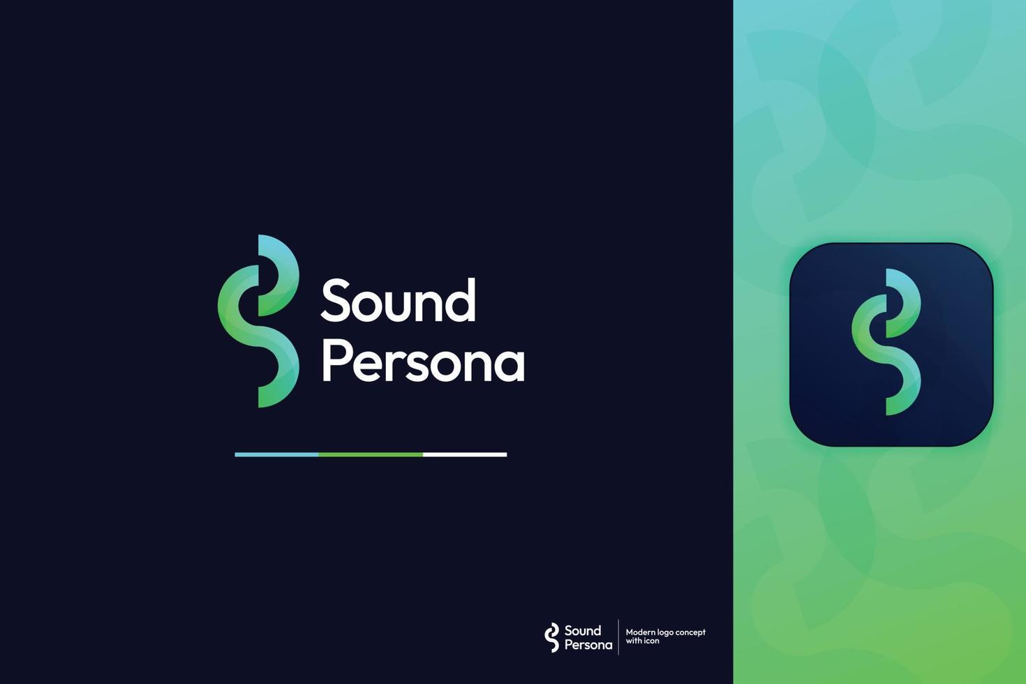 Modern Abstract Letter Shape S and P Logo Design Template With Icon vector