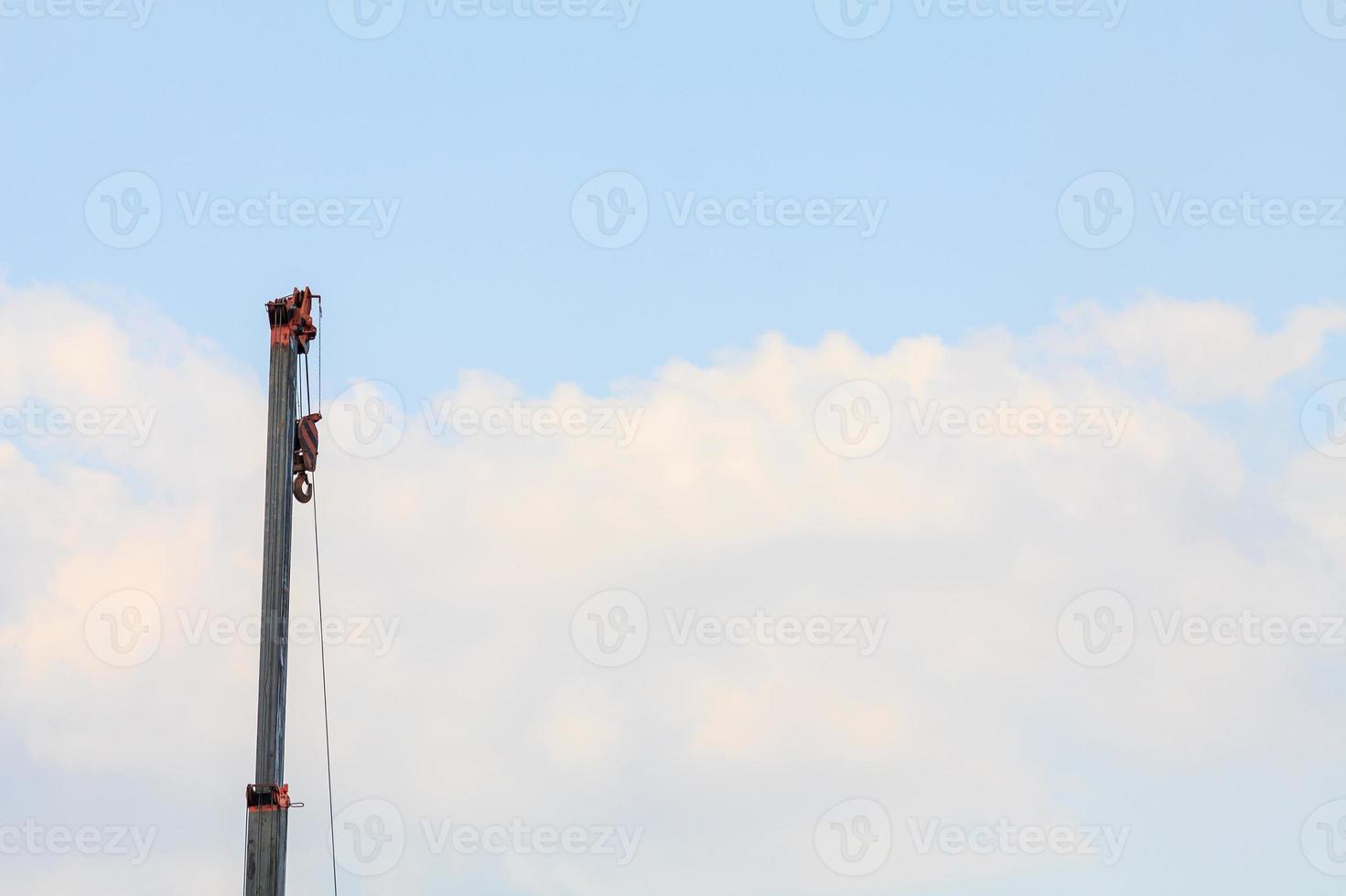 telescopic arms of mobile construction crane truck photo