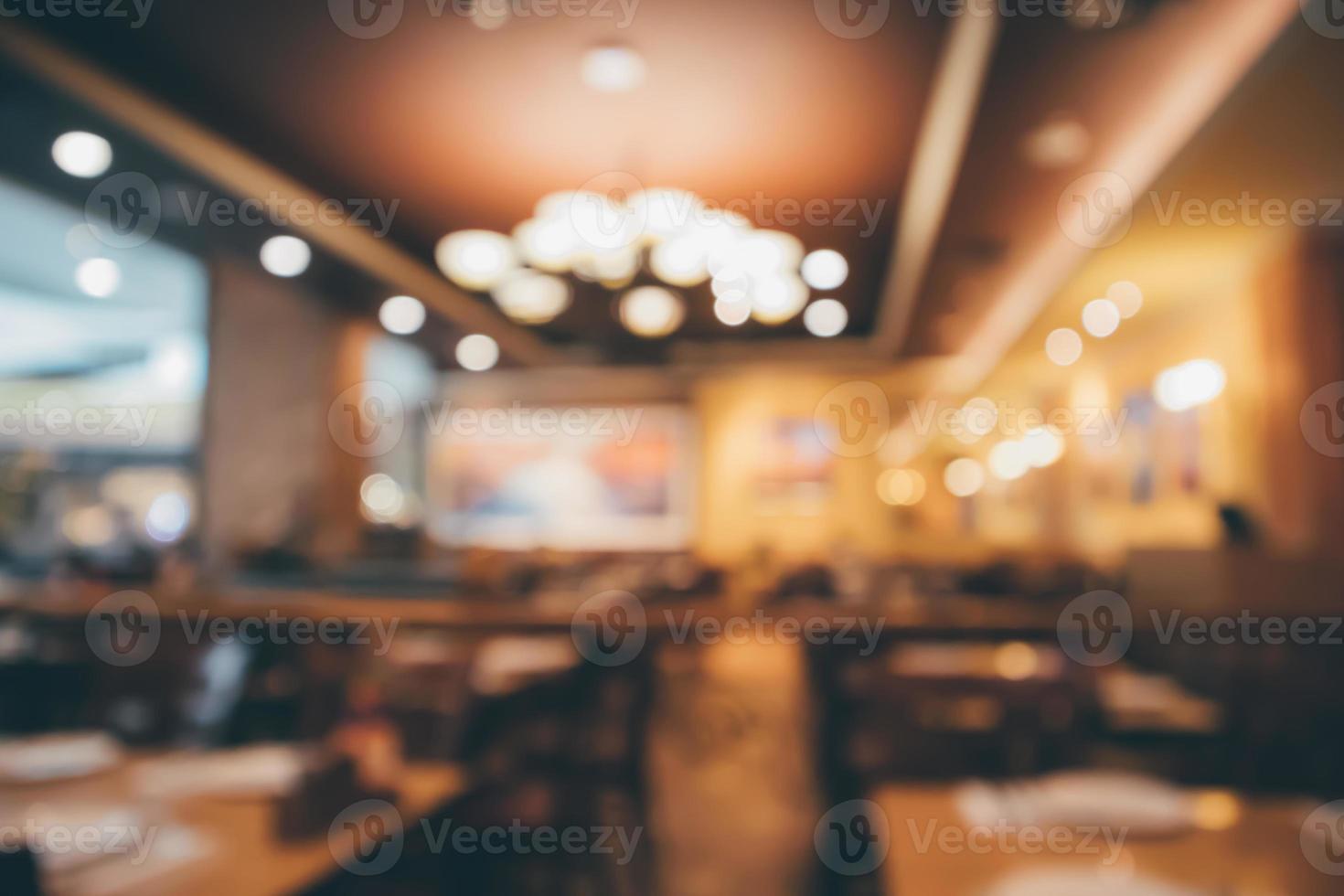 Restaurant cafe or coffee shop interior with people abstract defocused blur background photo