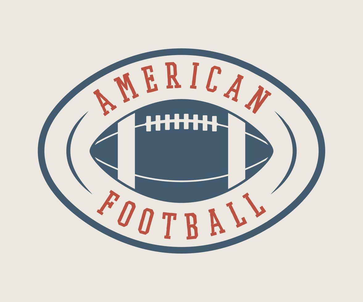 Vintage rugby and american football labels, emblems and logo. Graphic art. Vector illustration