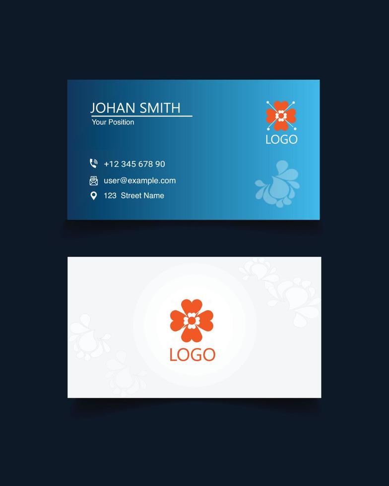 Business card design and visiting card template vector