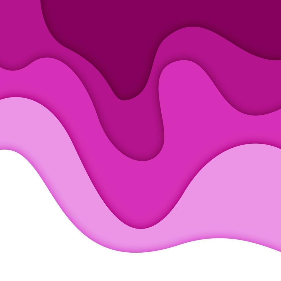 3D abstract background and paper cut shapes, vector illustration