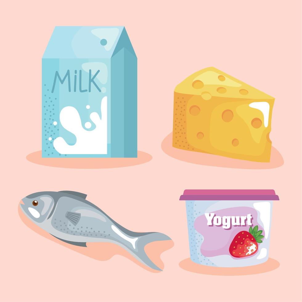 fresh healthy food vector
