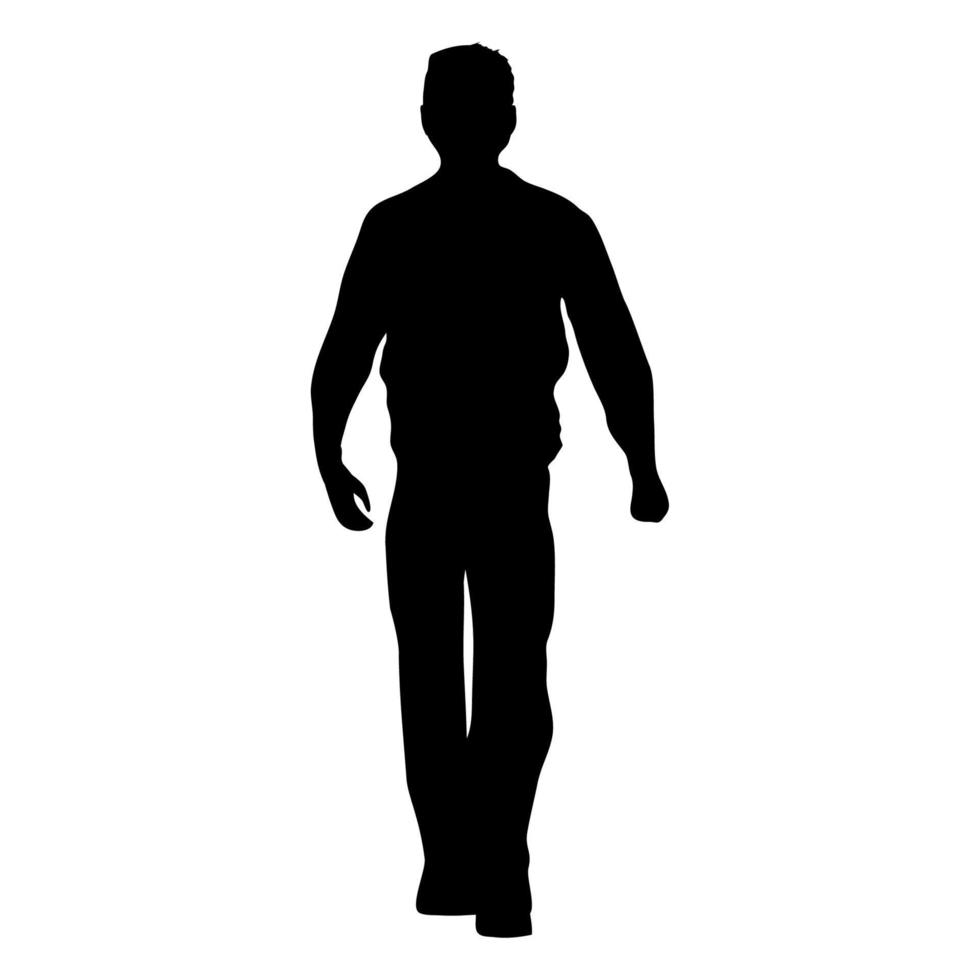 man stan silhouette vector