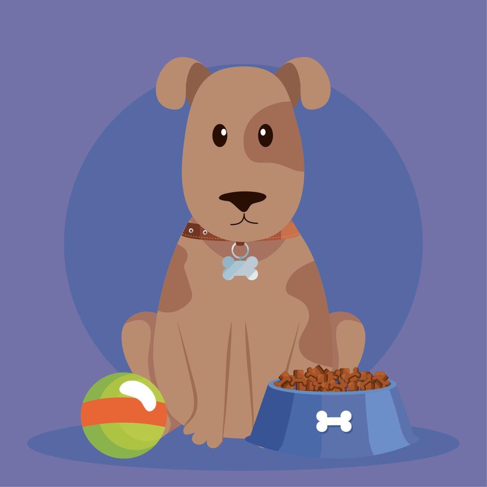 cute dog pet vector