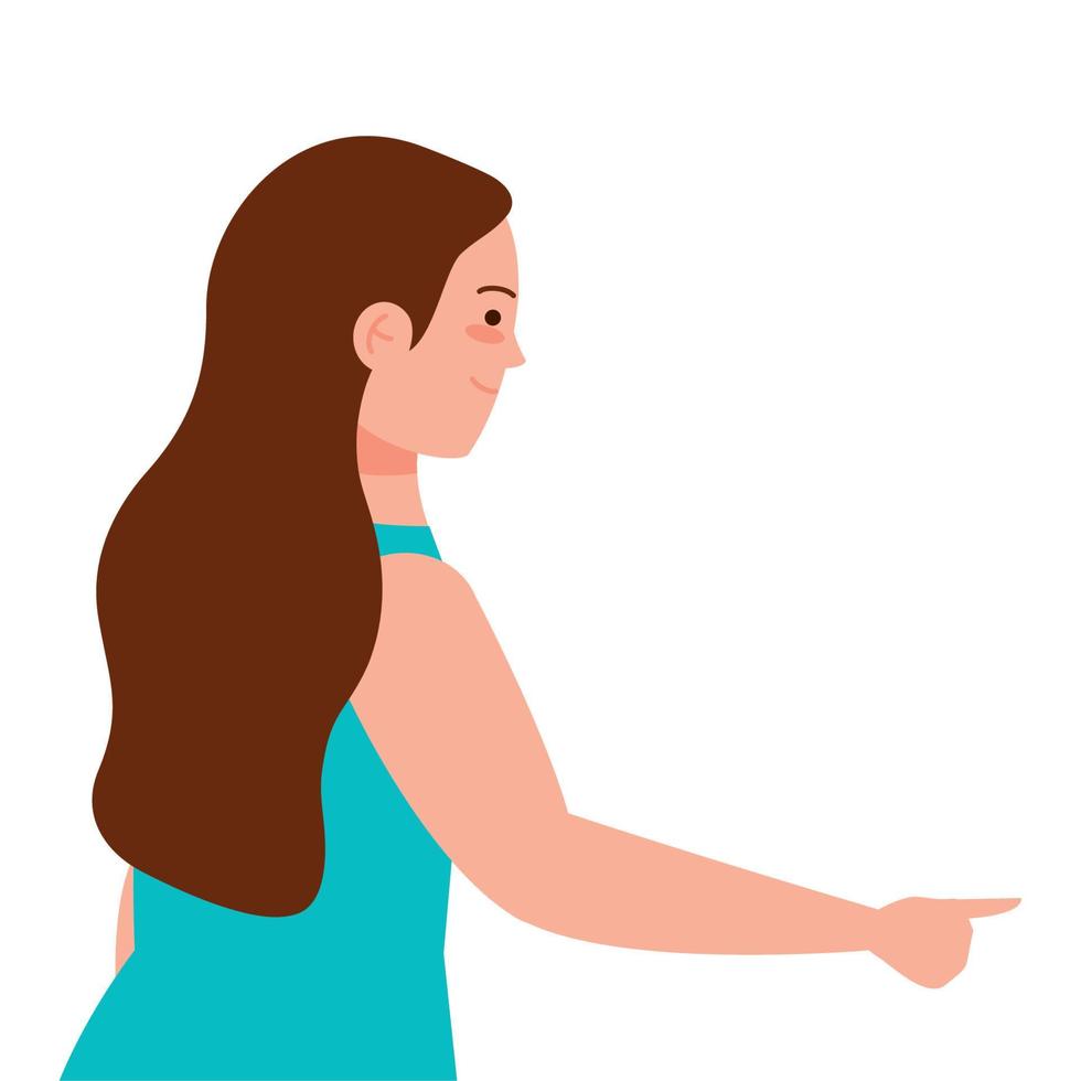 young woman indexing vector