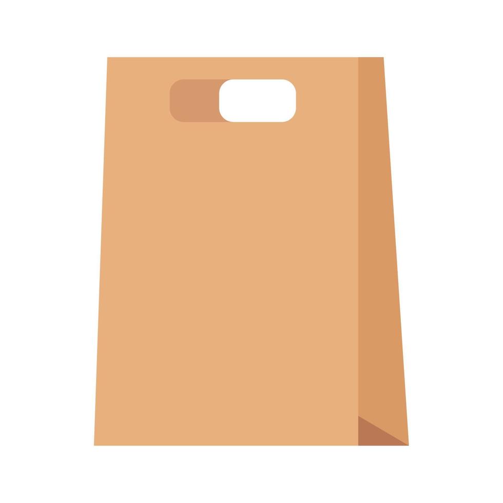 maqueta de paquete ecológico de bolsa de papel vector