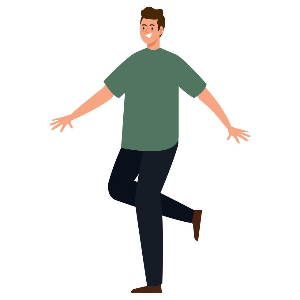 man walking avatar character vector