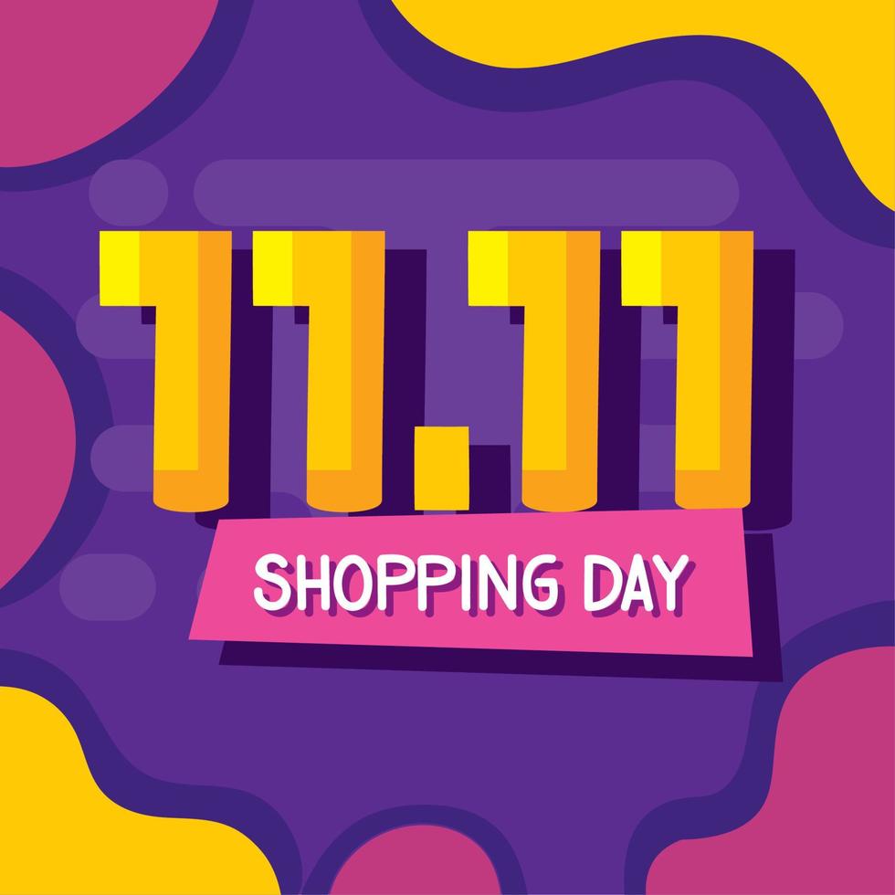 11 11 , evento día de compras vector