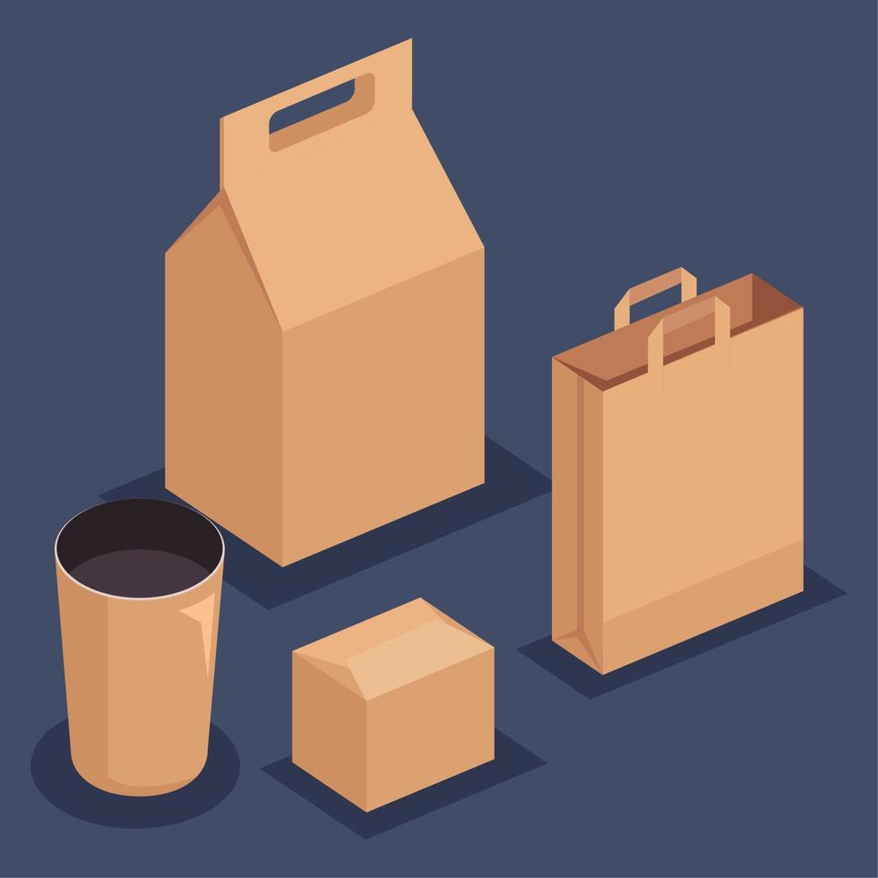 take away mockups vector