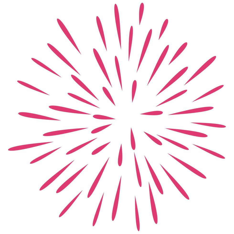pink fireworks explosion vector