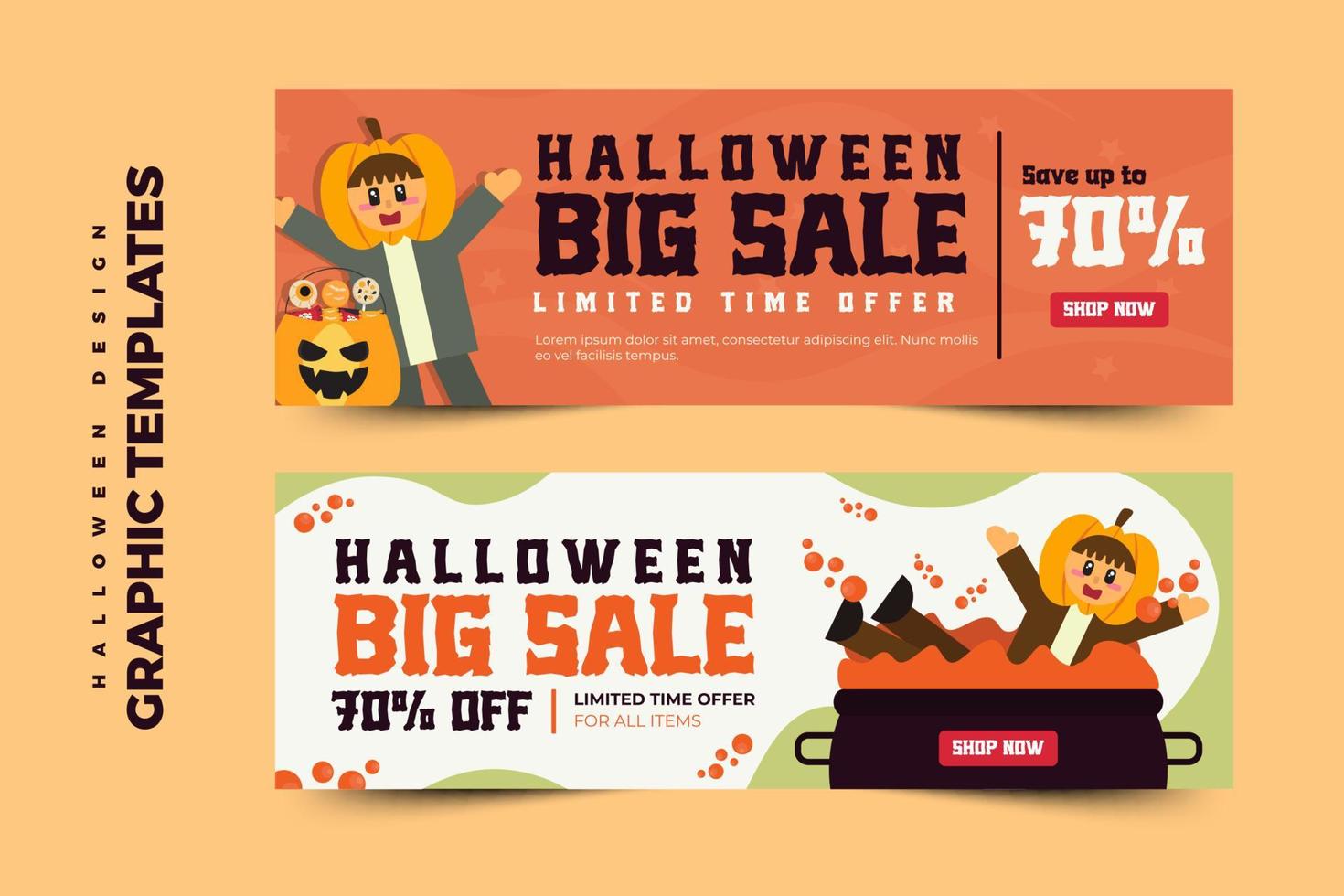 Halloween graphic design simple and elegant template that is easy to customize vector