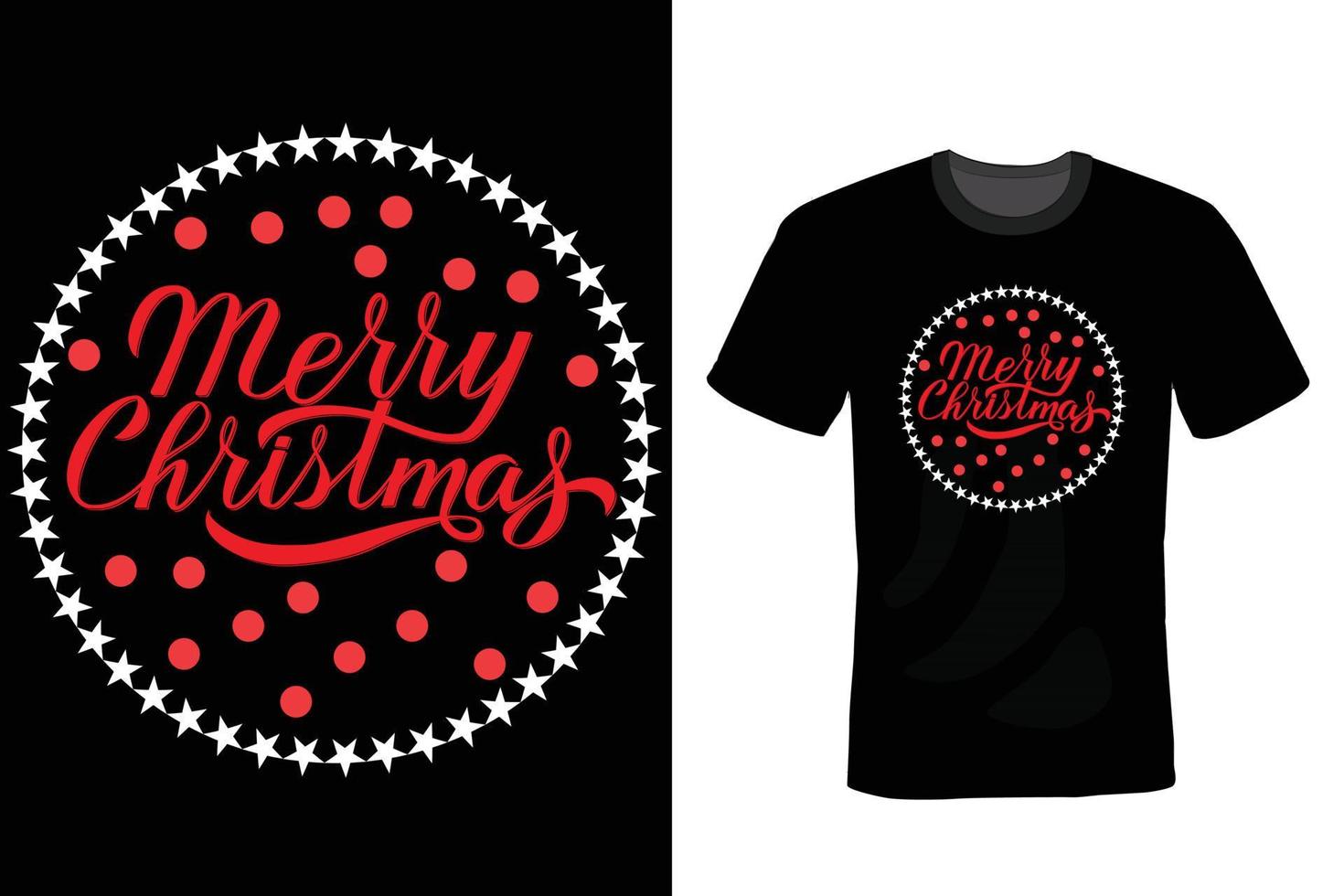 Christmas Day T-shirt Design template vector