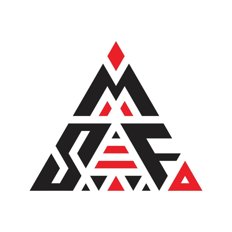 Unique Triangle Three Letter Logo Design vector