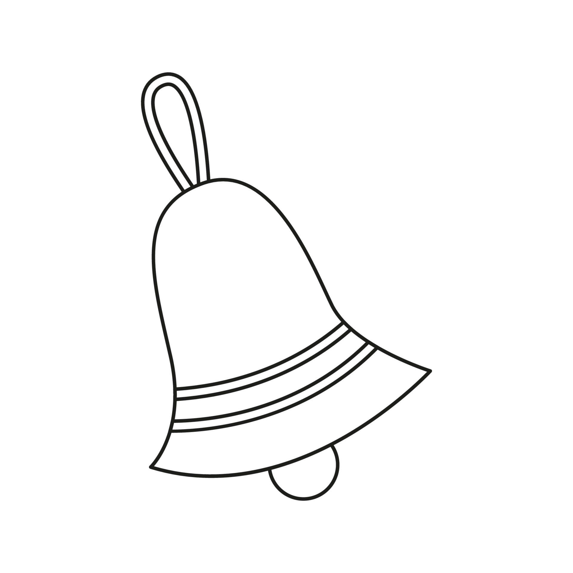 Black and white bell-01 12581506 Vector Art at Vecteezy