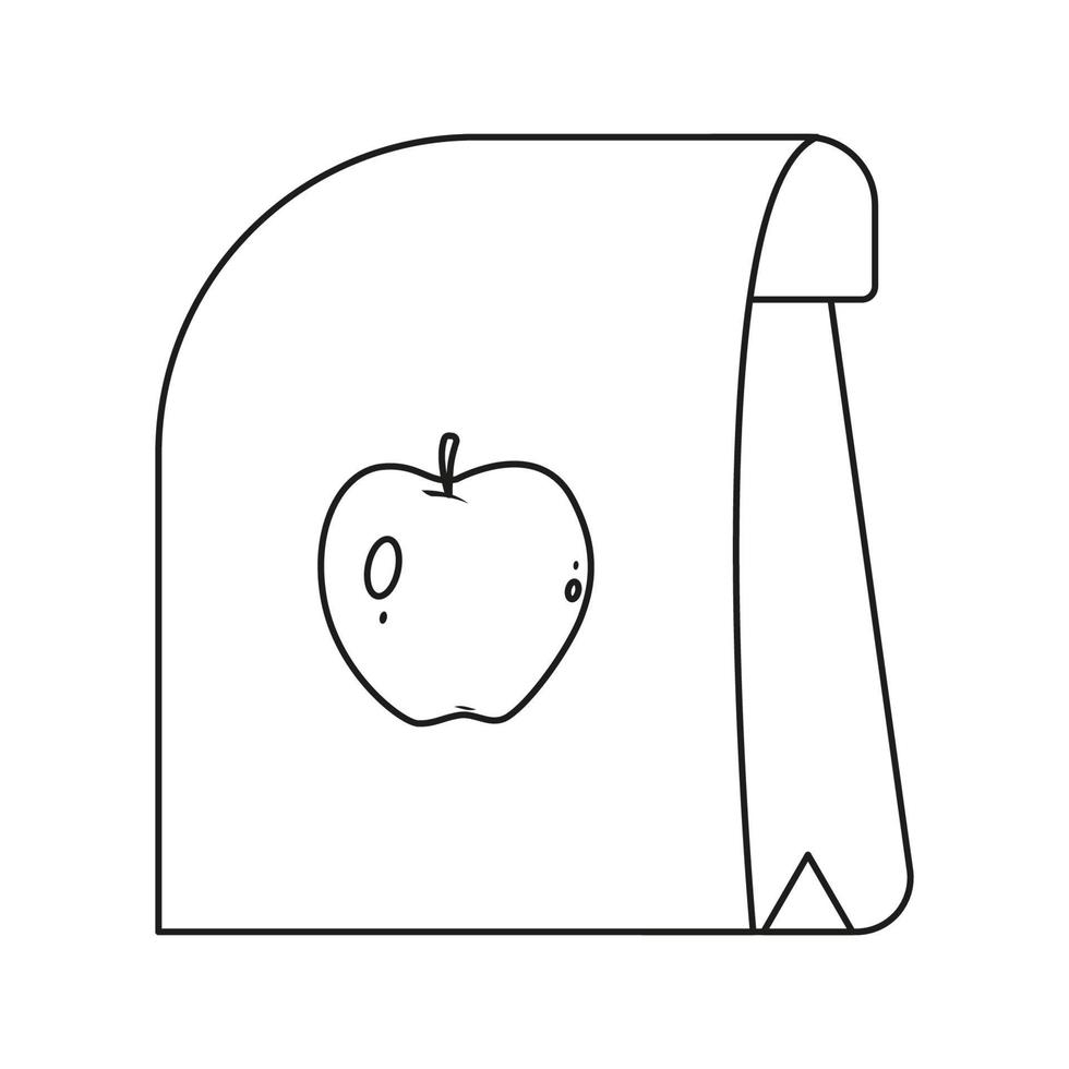 Black and white lunch box-01 vector