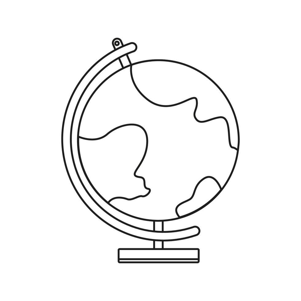 Black and white globe-01 vector