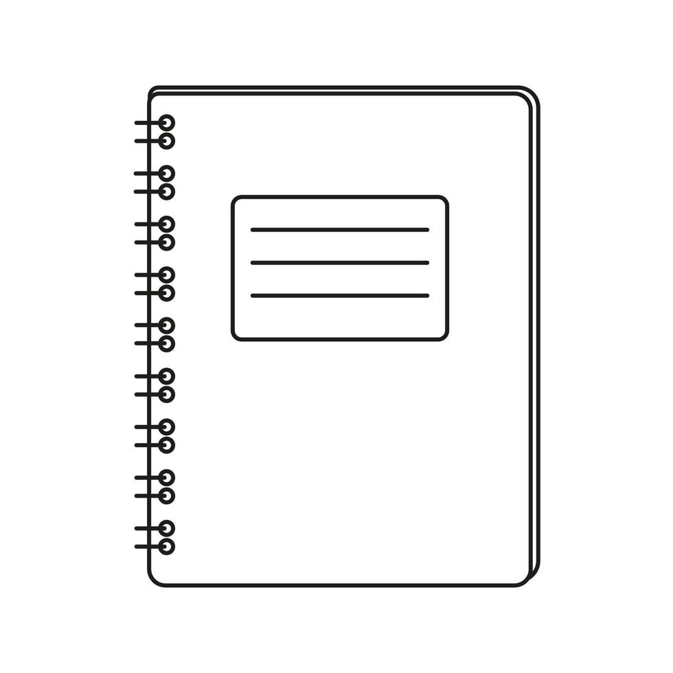 Black and white school notebook-01 vector