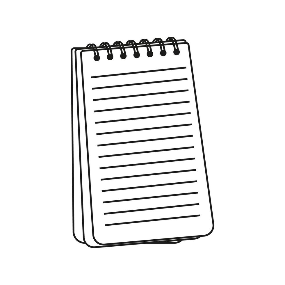 Black and white notebook-01 12581533 Vector Art at Vecteezy