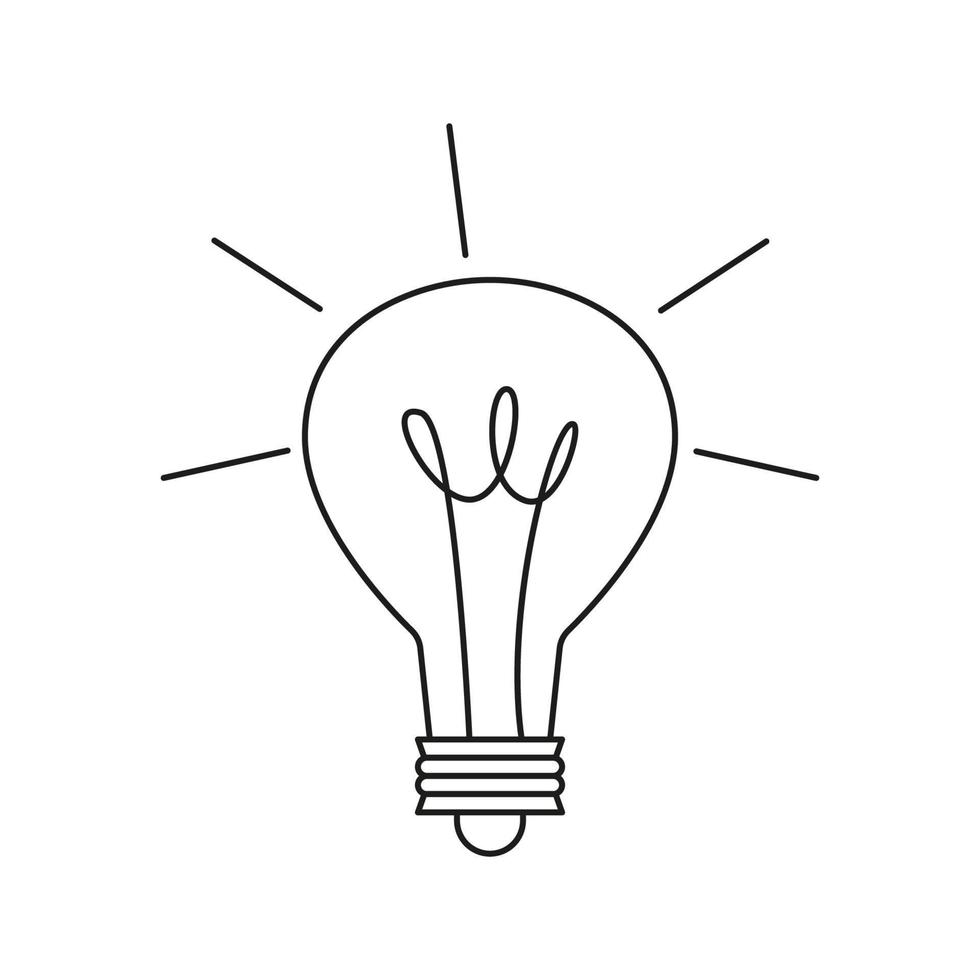Black and white lightbulb-01 vector