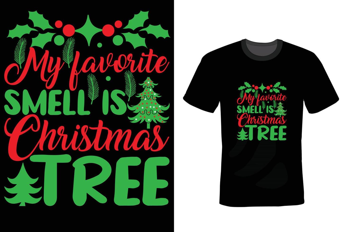 Christmas Day T-shirt Design template vector