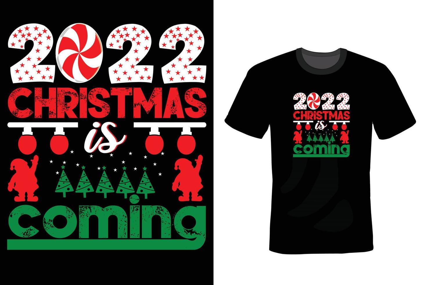 Christmas Day T-shirt Design template vector
