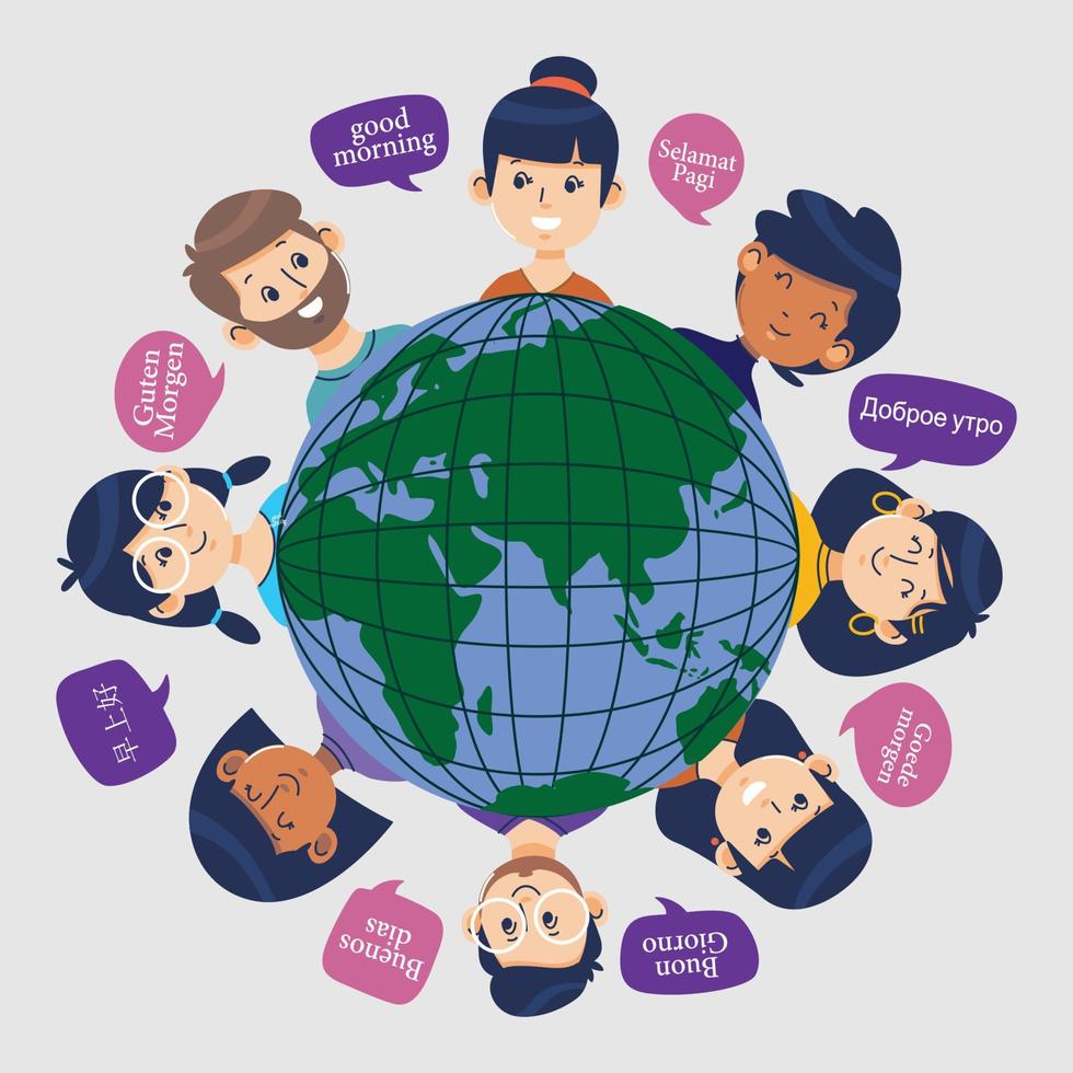 Hand drawn diversity illustration vector