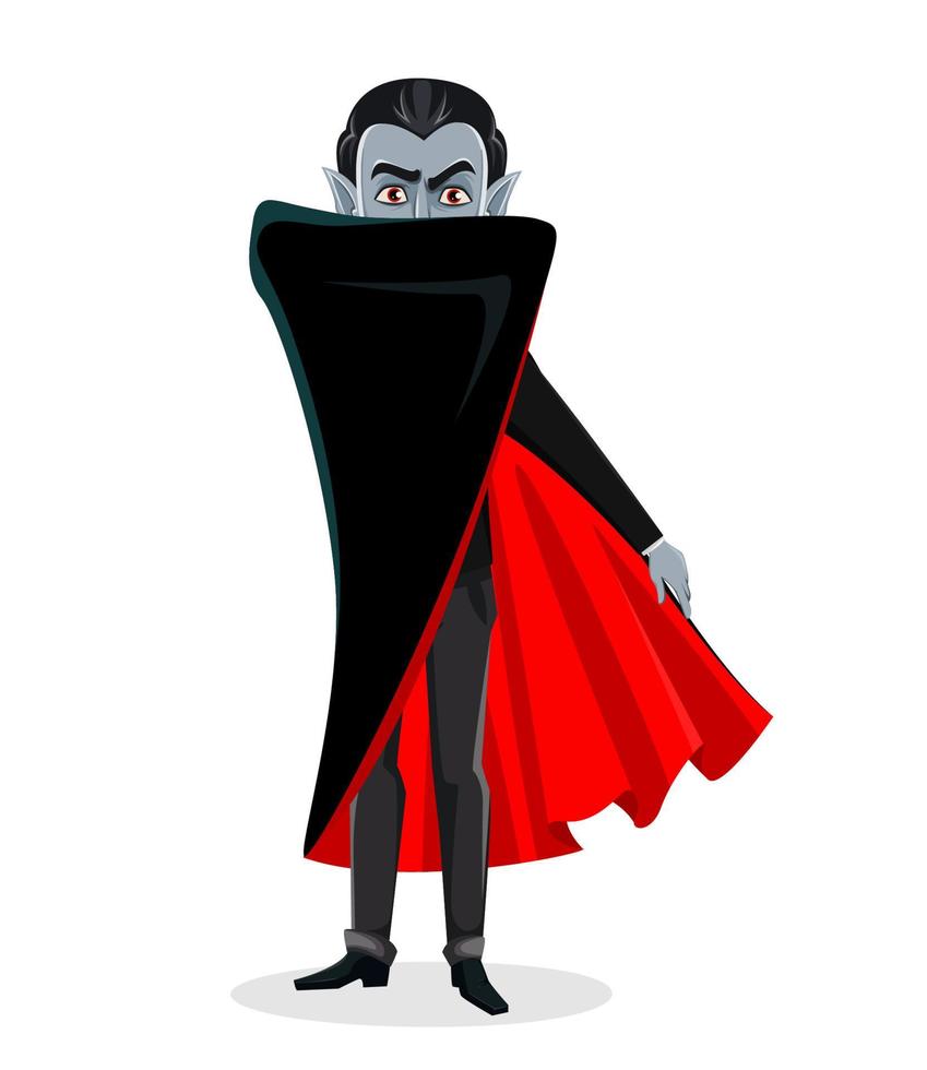 Happy Halloween. Vampire cartoon character vector