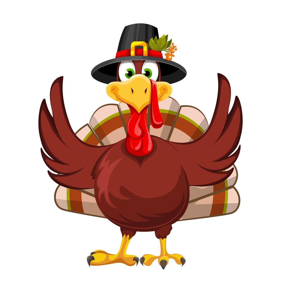 Happy Thanksgiving. Funny Thanksgiving Turkey bird vector