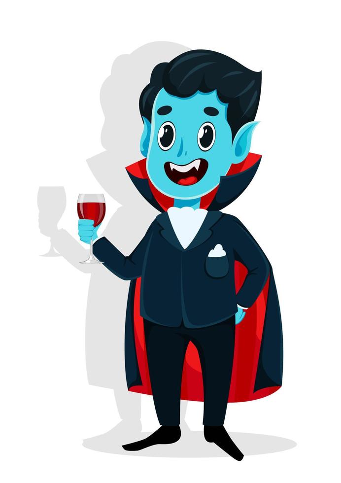 Happy Halloween. Vampire cartoon character vector