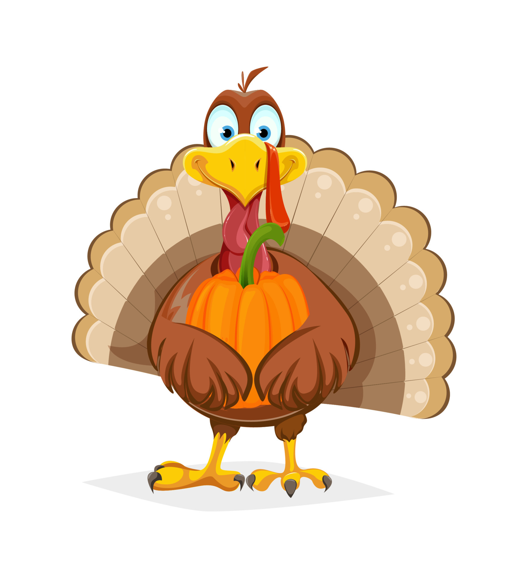 Happy Thanksgiving Day. Funny Turkey bird 12581964 Vector Art at Vecteezy